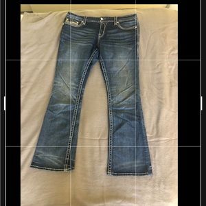 Womens Rock Revival Haine Easy boot Jeans Size 34” waist, 32” inseam. 11…